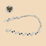 (2-0347) 925 Sterling Silver - 9mm Zircon Bracelet. - Fantasy World Jewelry