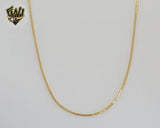 (1-1514) Gold Laminate - 1.3mm Square Snake Link Chain - BGF