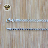 (2-8008) 925 Sterling Silver - 3mm Round Mesh Link Chains. - Fantasy World Jewelry