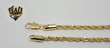 (1-0445) Gold Laminate Bracelet - 4mm Rope Link -  BGF - Fantasy World Jewelry