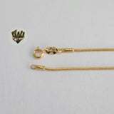 (1-0706)Gold Laminate - 1mm Snake Bracelet - 7.5"- BGF - Fantasy World Jewelry