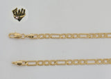 (1-0010) Gold Laminate - 4.5mm Flat Figaro Anklets - 10" - BGF - Fantasy World Jewelry