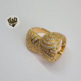 (1-3113-1) Gold Laminate-CZ Ring- BGO - Fantasy World Jewelry