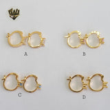 (1-2618 A-B) Gold Laminate Hoops- BGO - Fantasy World Jewelry