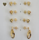 (1-1147) Gold Laminate - Studs Earrings - BGF - Fantasy World Jewelry