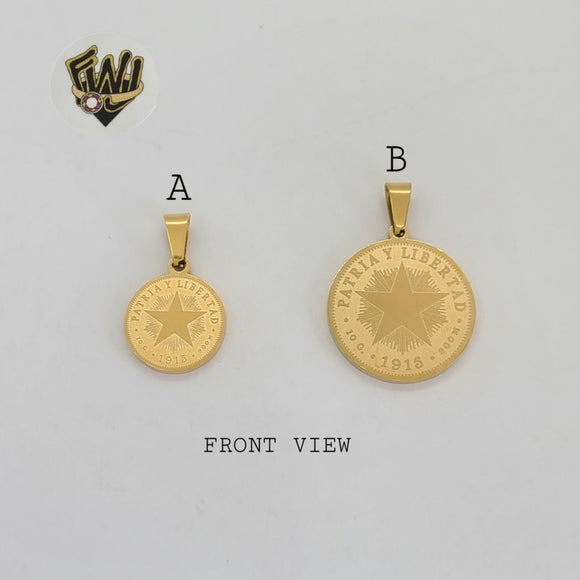 (4-2003) Acero Inoxidable - Colgantes de Monedas.
