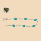 (2-0459) 925 Sterling Silver - 2mm Beads Bracelet. - Fantasy World Jewelry