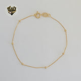 (1-0702-1) Gold Laminate - 0.6mm Satellite Balls Bracelet - BGF