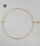 (1-6316) Gold Laminate - Rigid Ball Necklace - BGO - Fantasy World Jewelry