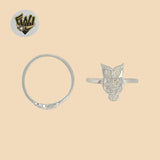 (2-5024) Plata de ley 925 - Anillo con forma de búho