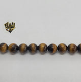 (MBEAD-160) 8mm Tiger Eye Beads - Fantasy World Jewelry