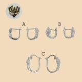 (2-4162) 925 Sterling Silver - Zircon Hoops. - Fantasy World Jewelry