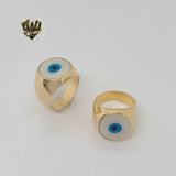(1-3102) Gold Laminate - Evil Eye Ring - BGF - Fantasy World Jewelry