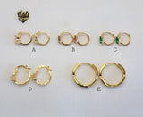 (1-2653 B-E) Gold Laminate Hoops - BGO - Fantasy World Jewelry