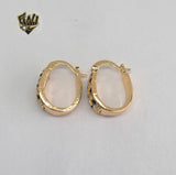 (1-2636) Gold Laminate - Black Crystals Hoops - BGO - Fantasy World Jewelry