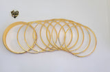 (1-4040) Gold Laminate - 2mm Three Tones Bangles - Dozen - BGO - Fantasy World Jewelry