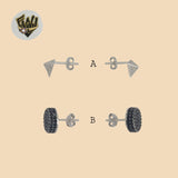 (2-3134-1) 925 Sterling Silver - Zircon Stud Earrings.