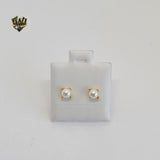(1-1019) Gold Laminate - Pearls Earrings - BGO - Fantasy World Jewelry
