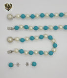 (MSET-27) Gold Laminate - Two Tones Mallorca Pearls Set - Fantasy World Jewelry