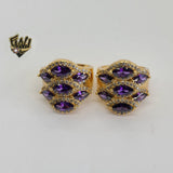 (1-3142-1) Gold Laminate - Purple Crystal Ring - BGO - Fantasy World Jewelry