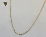 (4-3201) Stainless Steel - 1.5mm Two Tones Box Link Chain - 16" - Fantasy World Jewelry