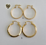 (1-2728-A) Gold Laminate Hoops - BGF - Fantasy World Jewelry