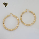 (1-2752-1) Gold Laminate - Twisted Hoops - BGO
