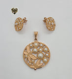 (4-9026) Stainless Steel - Dragonfly Pearls Set. - Fantasy World Jewelry