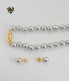 (MSET-07) Gold Laminate - Mallorca Pearls Set - BGF - Fantasy World Jewelry