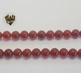 (MBEAD-226) 8mm Carnelian Redonda Beads - Fantasy World Jewelry