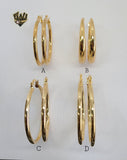 (1-2844) Gold Laminate - Plain Hoops - BGO - Fantasy World Jewelry
