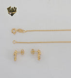 (1-6027) Gold Laminate - Zircon Bear Set - BGF - Fantasy World Jewelry