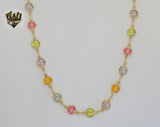 (1-1601) Gold Laminate - 8mm Multicolor Lady Bug Link Chain - BGF