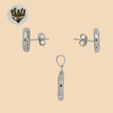 (2-6329) 925 Sterling Silver - Heart mother of pearl Set. - Fantasy World Jewelry