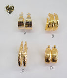 (1-2608 A-C) Gold Laminate Hoops - BGO - Fantasy World Jewelry