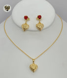 (1-6402) Gold Laminate- Heart Set - BGF - Fantasy World Jewelry