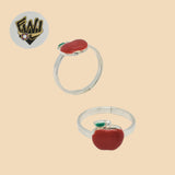 (2-5295-A) 925 Sterling Silver - Apple Toe Ring - Fantasy World Jewelry
