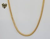 (1-1531) Gold Laminate - 3mm Snake Link Chain - BGF