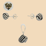 (2-6739) 925 Sterling Silver - Knot Set. - Fantasy World Jewelry