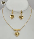 (1-6015) Gold Laminate - Heart Set - BGF - Fantasy World Jewelry