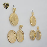(1-2350-1) Gold Laminate - Open Locket Pendants - BGF