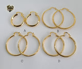 (1-2826) Gold Laminate - Plain Hoops - BGO - Fantasy World Jewelry