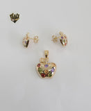 (1-6386) Gold Laminate - Apple Set - BGO - Fantasy World Jewelry