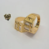 (1-3160) Gold Laminate -Cross Men Ring - BGO - Fantasy World Jewelry