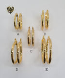(1-2841) Gold Laminate - Plain Hoops - BGO - Fantasy World Jewelry