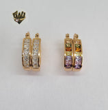 (1-2956) Gold Laminate - Rose Gold Hoops - BGO - Fantasy World Jewelry