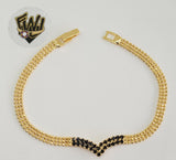 (1-0873) Gold Laminate - 8mm Alternative Bracelet - 7.5" - BGF - Fantasy World Jewelry