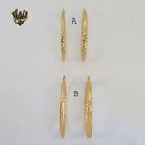 (1-2744-2) Gold Laminate - Diamond Cut Hoops - BGO