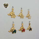 (1-2083) Gold Laminate - Elephants Pendants - BGF
