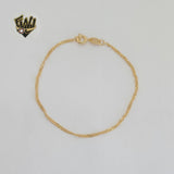 (1-0699) Gold Laminate - 1.6mm Singapore Link Bracelet - BGF